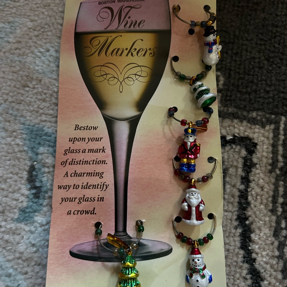 Boston Warehouse Wine Glass Charms Set